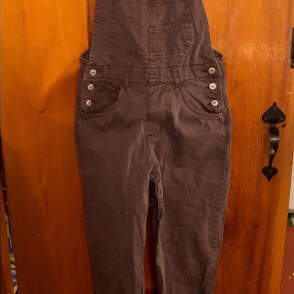 Free People Ziggy Crop Denim Overalls Brown/Lasso- Sold out online